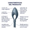 ANEL VIBRATÓRIO BULLSEYE COM APP SATISFYER AZUL ESCURO