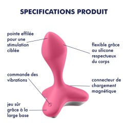 VIBRADOR ANAL GAME CHANGER SATISFYER ROSA