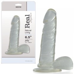 DILDO REAL RAPTURE EARTH FLAVOUR 6.5'' TRANSPARENTE