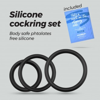 CRUSHIOUS BANDOLEROS SILICONE PENIS RING SET